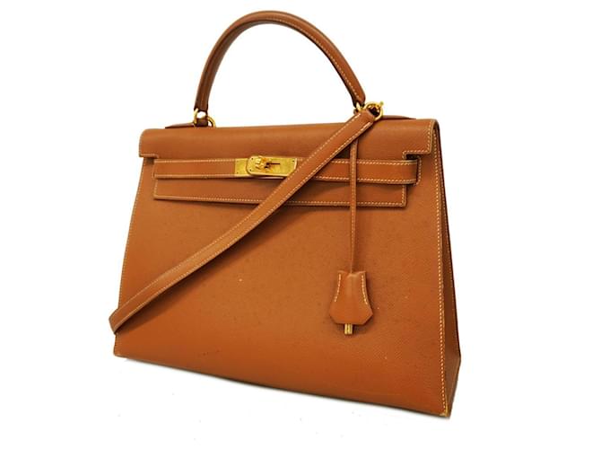 Hermès Hermes Kelly 32 Handbag in Gold Golden Leather  ref.1532998