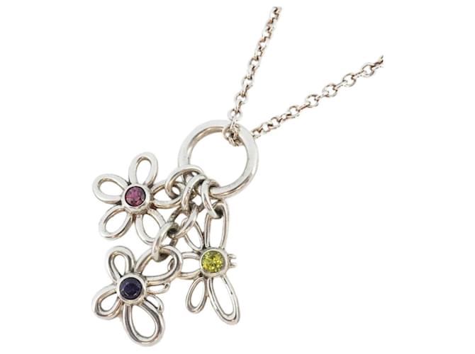 Tiffany & Co Collana con motivo floreale Tiffany Argento Argento  ref.1533027