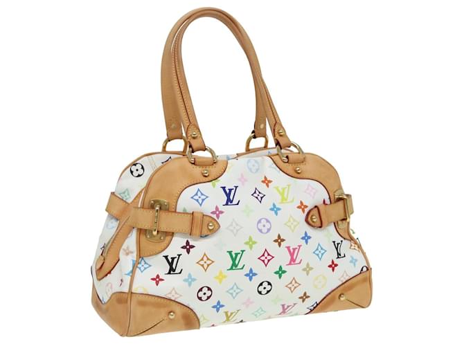 LOUIS VUITTON Bolsa de Mão Claudia Monograma Multicolorido Branca M40193 LV Auth ar12080 Branco  ref.1533049