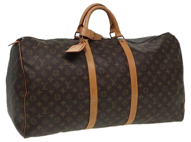 LOUIS VUITTON Monogram Keepall 60 Bolsa Boston M41422 LV Auth 83293 Monograma Lienzo  ref.1533070