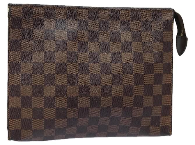 LOUIS VUITTON Damier Ebene Poche Toilette 26 Pouch N47543 LV Auth 80728  ref.1533079