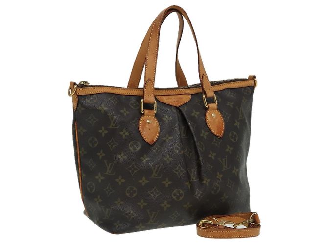 LOUIS VUITTON Monogram Palermo PM Tote Bag M40145 LV Auth 82664 Monogramm