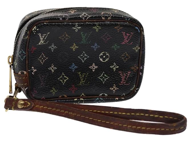 LOUIS VUITTON Monogram Multicolor Trousse Wapity Pouch Black M58034 Auth 82718  ref.1533274