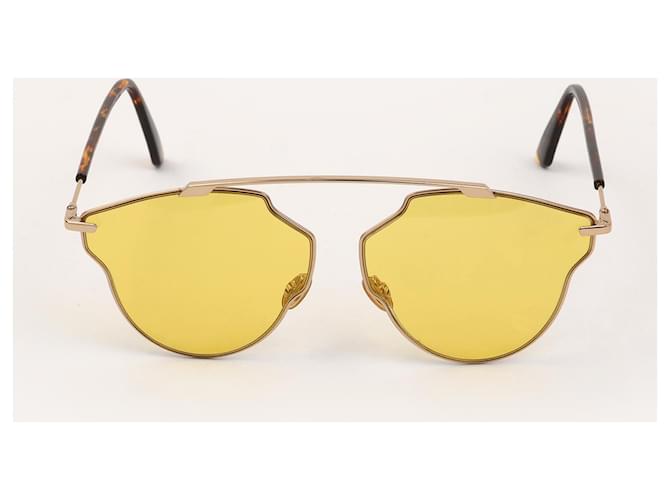 Lunettes de soleil DIOR en plastique Jaune  ref.1533542