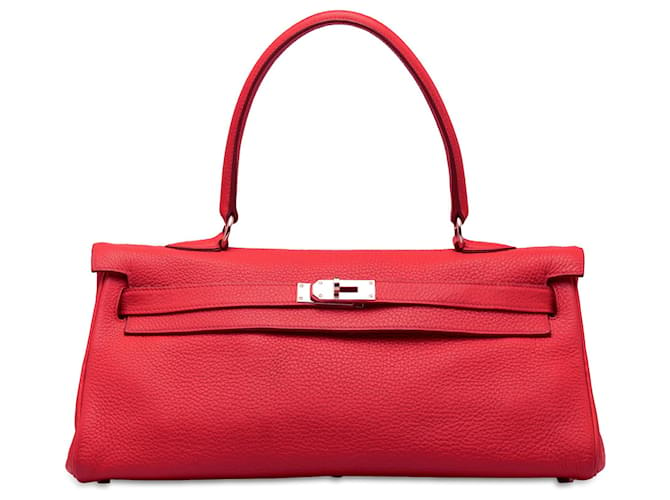 Kelly Hermès HERMES HandbagsLeather Red  ref.1533555