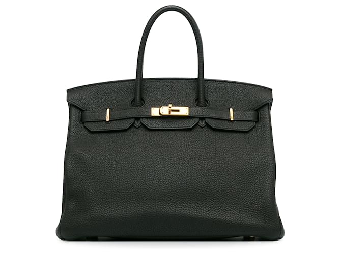 Birkin Hermès HERMES HandbagsLeather Black  ref.1533563