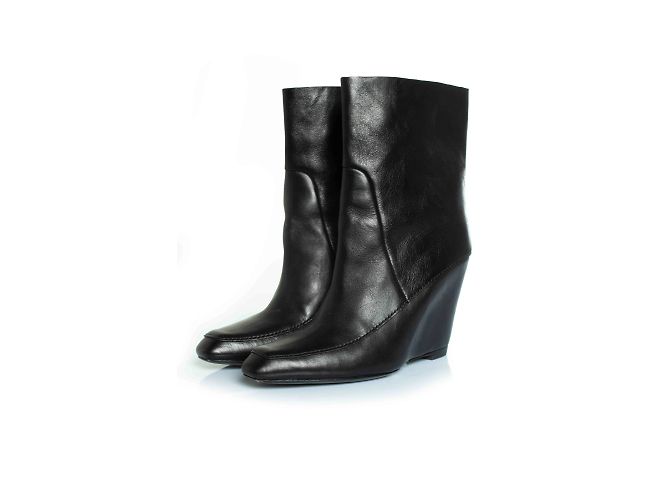 Bottines à plateforme cachée Alexander Wang Noir