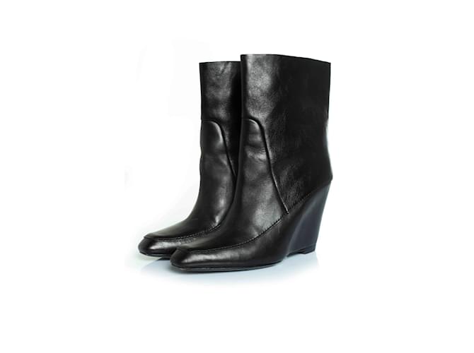 Versteckte Plattform Ankle Boots von Alexander Wang Schwarz Leder ref.1533615 Joli Closet