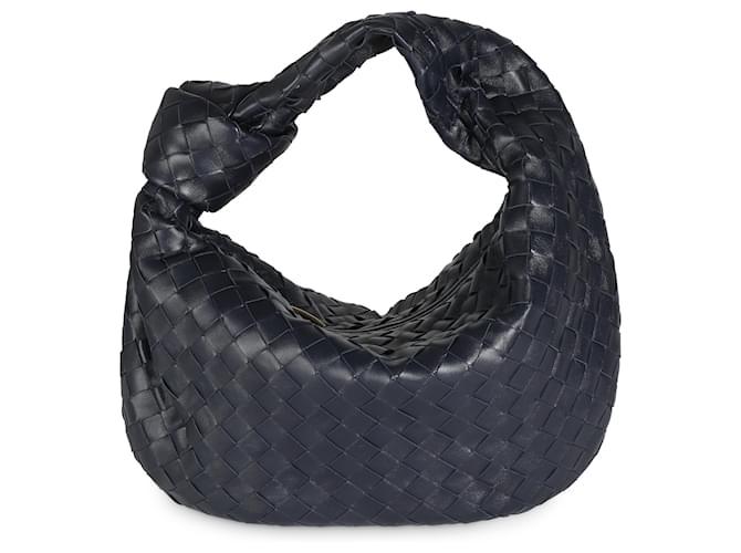 Bottega Veneta Space Nappa Intrecciato Teen Jodie Blue Leather  ref.1533629