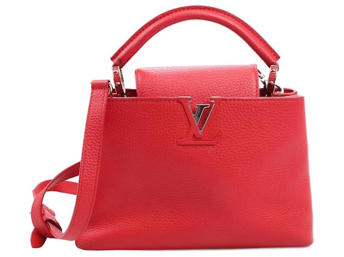 Sac à main Louis Vuitton Taurillon Capucines BB 2Way en rouge M94636 Cuir  ref.1533644