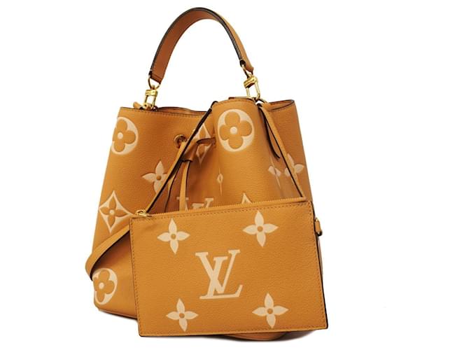 Néonoé Sac à main Louis Vuitton Monogram Empreinte Bicolore NeoNoe MM Beige  ref.1533707