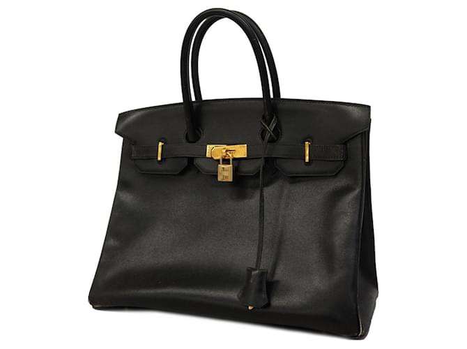 Hermès Hermes Birkin 35 Handbag Black Pony-style calfskin  ref.1533716