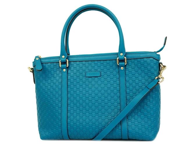 Borsa Micro Guccissima di Gucci Blu Pelle  ref.1533767