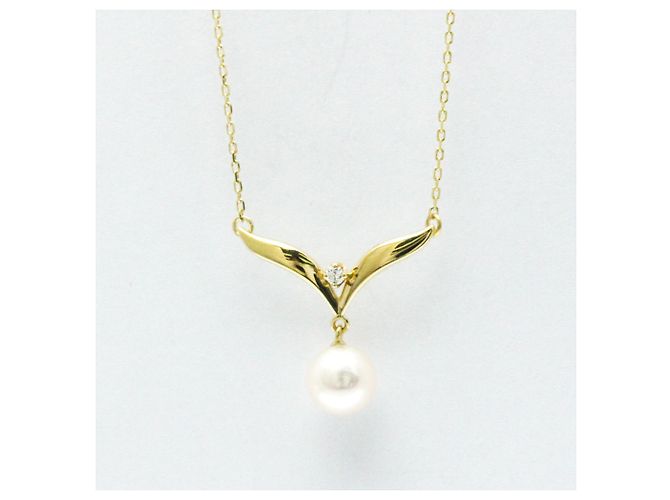 Collana pendente in perle e diamanti Mikimoto