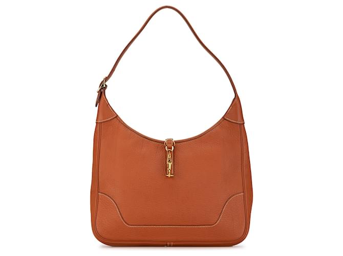 Brown Hermès Fjord Trim 31 Shoulder Bag Leather  ref.1533894