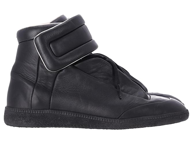 Maison Martin Margiela Baskets Future High Maison Margiela en cuir de veau noir Veau facon poulain ref.1534000 Joli Closet