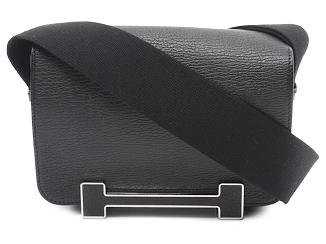 Hermès Black Chevre Mysore Geta Leather Goatskin  ref.1534246