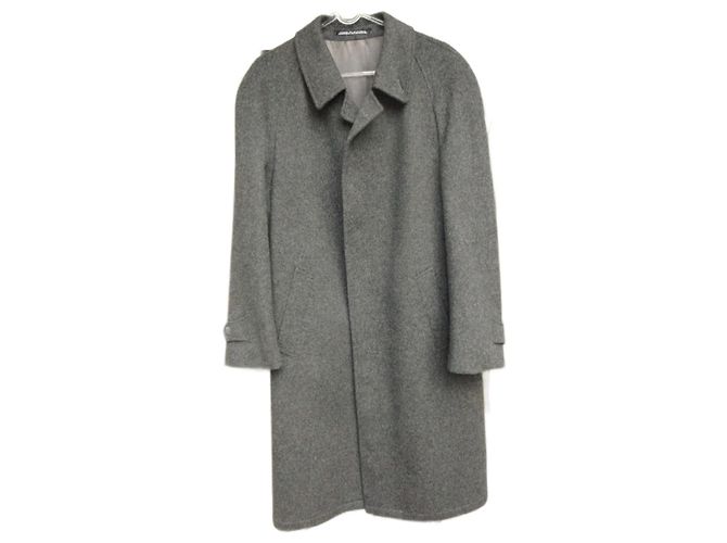 Autre Marque Steinbock Loden Overcoat Grey Wool