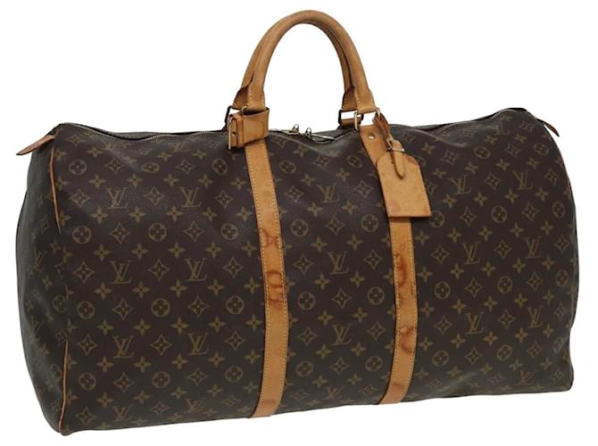 LOUIS VUITTON Monogram Keepall 60 Boston Bag M41422 LV Auth 83207 Cloth  ref.1534315