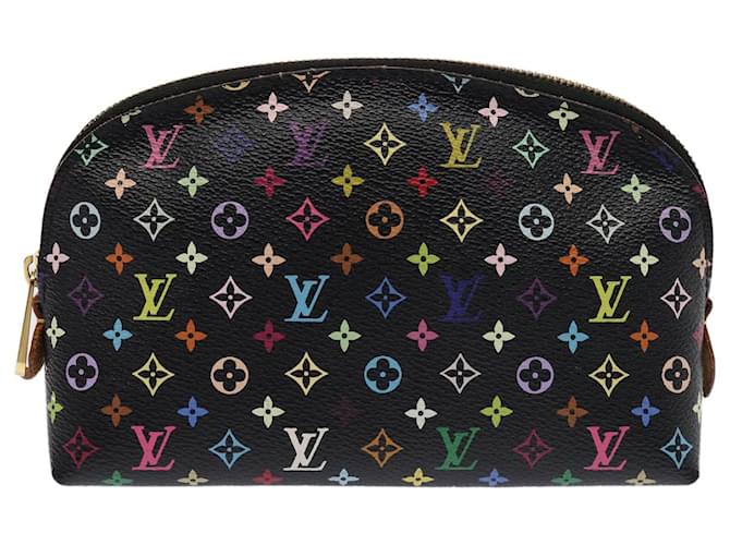 LOUIS VUITTON Monogram Multicolor Pochette Cosmetic Pouch M47355 LV Auth 82594 Black  ref.1534347