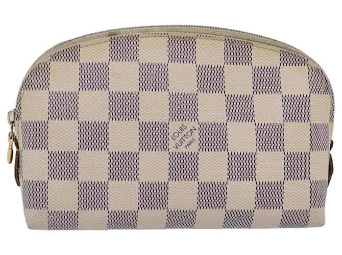 LOUIS VUITTON Pochette Cosmética Damier Azur PM Pouch N60024 LV Auth 82598  ref.1534357