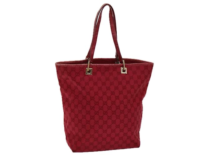 GUCCI GG Canvas Tote Bag Red 002.1098 3444 Auth 82259 Cloth  ref.1534407