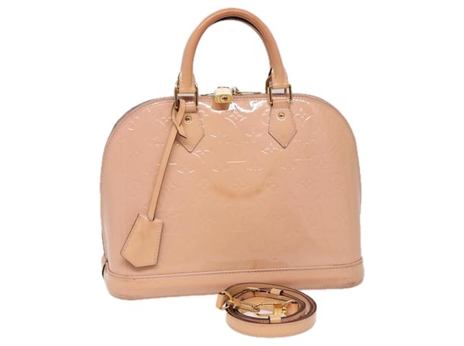 LOUIS VUITTON Monogram Vernis Alma PM Bolsa de Mão Rose Valerine M50412 Auth 72067 Couro envernizado  ref.1534477