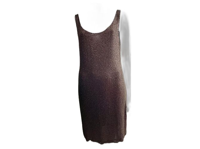 Jenny Packham Robe ornée de sequins et de perles Métallisé Bronze