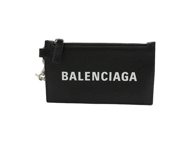 Estojo para cartões de visita em couro preto Balenciaga  ref.1534600