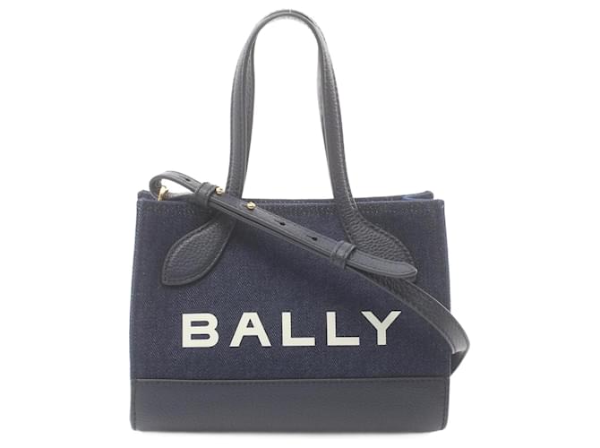 Bally Bar Keep On XS Handtasche Marineblau Leder John  ref.1534607