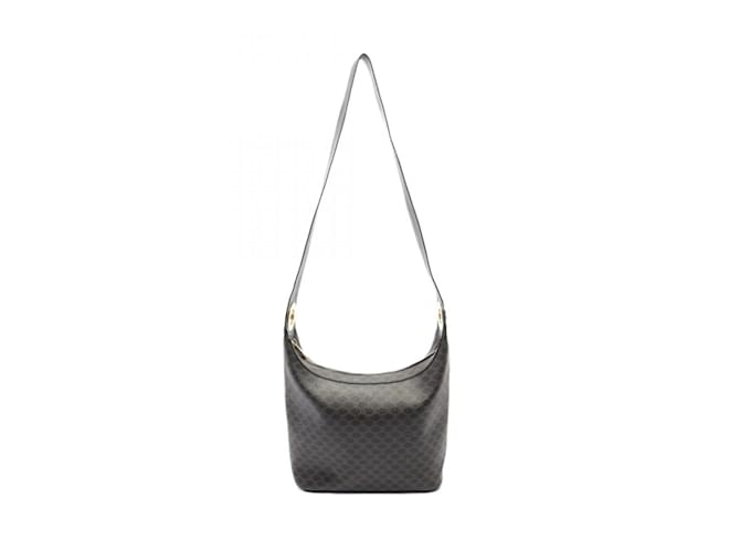 Céline Sac à épaule Celine Macadam Cuir Toile Plastique Noir  ref.1534634