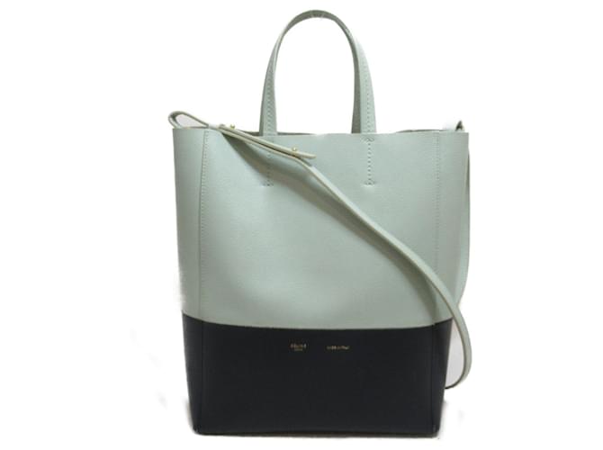 Céline Bolsa Cabas Pequena em Couro Verde CELINE  ref.1534642