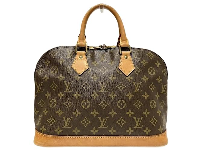 Sac à main Alma Monogram Louis Vuitton Cuir vernis Marron Monogramme  ref.1534793