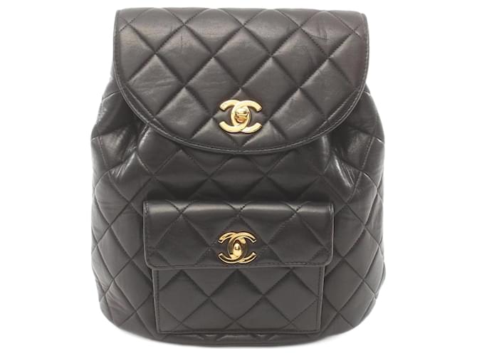 Chanel Matelasse Black Suede Backpack  ref.1534847