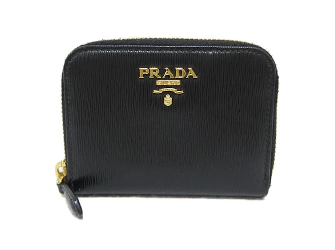 Monedero de cuero Saffiano Prada Negro  ref.1534931