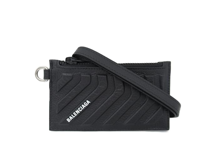 Balenciaga Black Calfskin Card Case Leather  ref.1534973