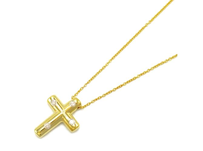 Tiffany & Co. Dots Cross Necklace Yellow gold  ref.1535006