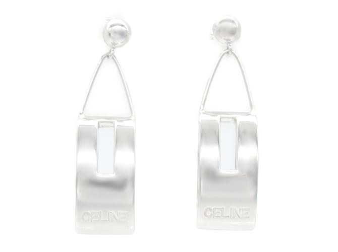 Céline Celine Platinum Drop Earrings  ref.1535013