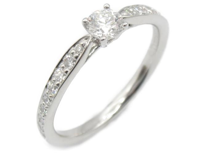 Tiffany & Co. Harmony Half Eternity Solitaire Ring Platinum  ref.1535014