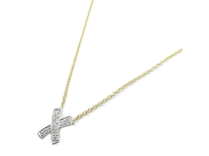 Collier en diamant Kiss de Tiffany & Co. Or jaune Platine  ref.1535268