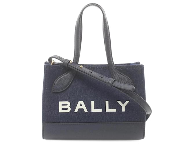 Bally Bar Keep On XS Handtasche Marineblau Leder John  ref.1535322