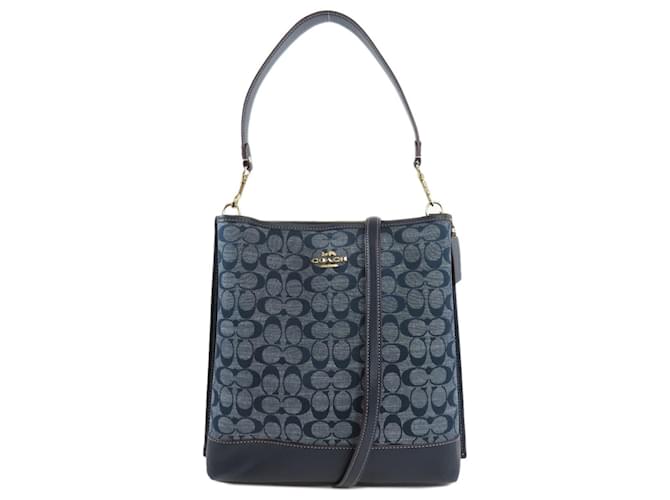 Coach CH229 Molly Bucket Bag Blau Leinwand  ref.1535332