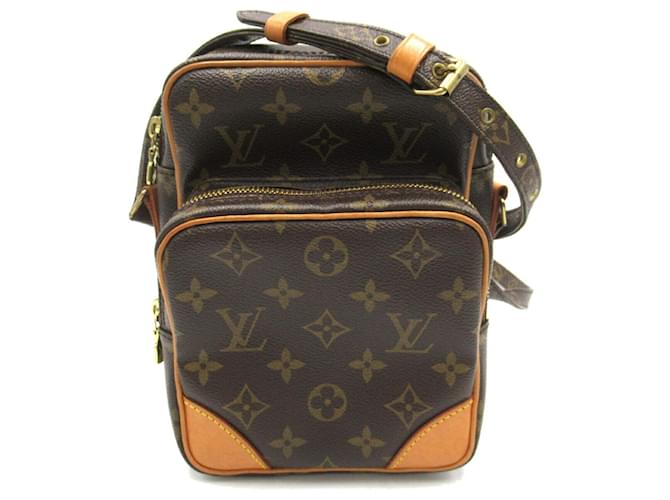 Bolsa de Ombro Louis Vuitton Amazon Marrom Couro envernizado Lona Plástico  ref.1535363