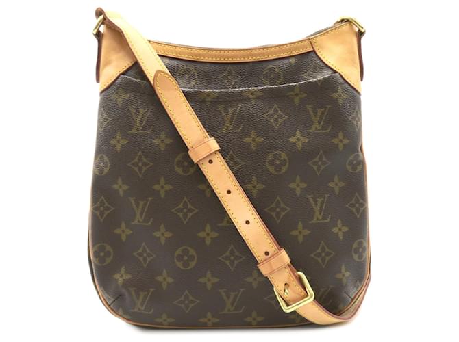 Louis Vuitton Odeon PM Shoulder Bag Brown Patent leather Cloth Plastic  ref.1535374