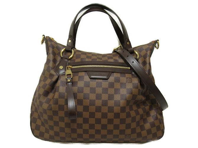 Bolsa de Ombro 2 em 1 Evora MM da Louis Vuitton Marrom Lona Plástico  ref.1535431