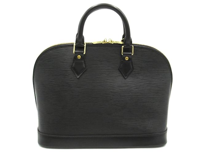 Bolsa de mão Alma Noir Louis Vuitton Preto Couro  ref.1535449