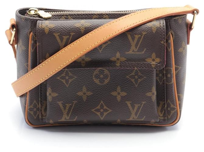 Louis Vuitton Vivacite PM Monogram Shoulder Bag Brown Cloth  ref.1535455