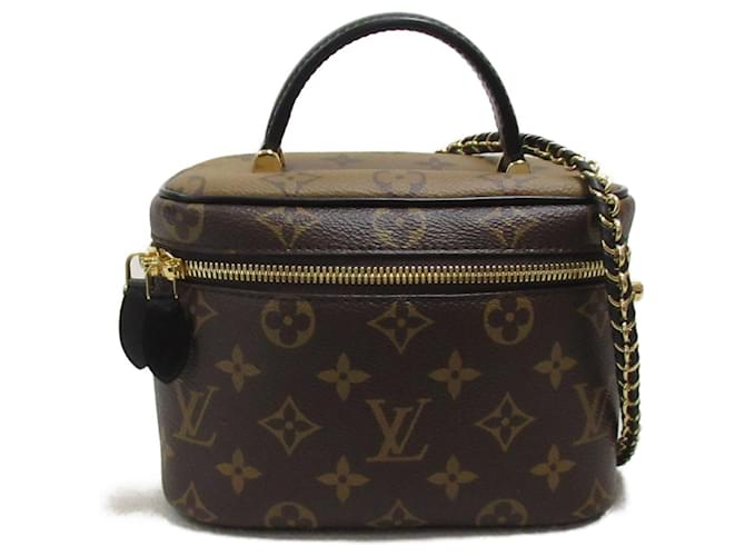 Bolsa de Ombro Louis Vuitton Vanity NV PM Marrom Lona Plástico  ref.1535462