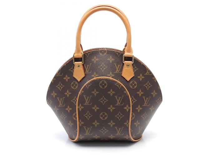 Bolsa de mão Monogram Ellipse PM Louis Vuitton Marrom Couro Couro envernizado  ref.1535473