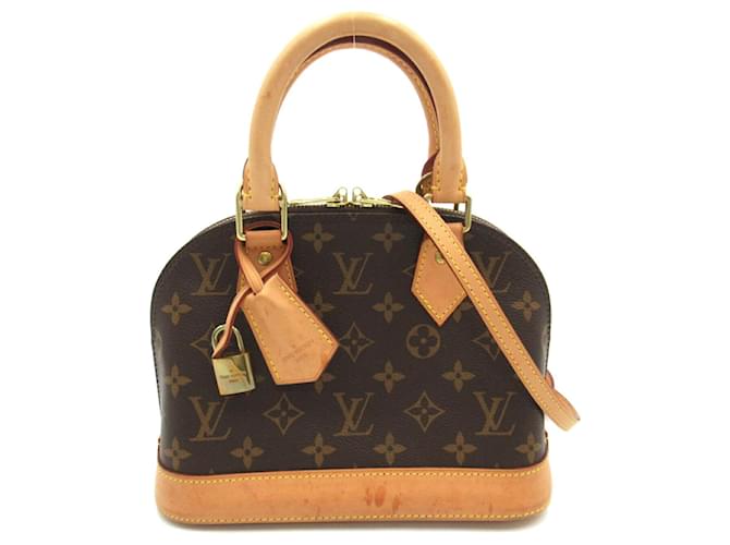 Louis Vuitton Alma BB Shoulder Bag Brown Cloth  ref.1535511